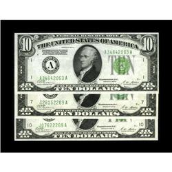 Fr. 2002-A, G, J $10 1928B Federal Reserve Note. Very C 