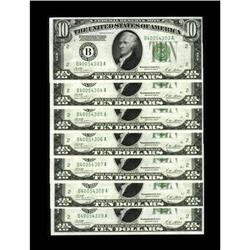 Fr. 2002-B $10 1928B Federal Reserve Notes. Seven Conse 