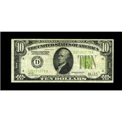 Fr. 2003-D $10 1928C Federal Reserve Note. Very Fine.Th 