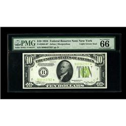 Fr. 2004-B* $10 1934 Federal Reserve Note. PMG Gem Unci 