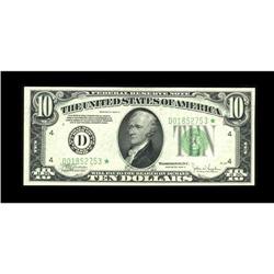 Fr. 2008-D* $10 1934C Federal Reserve Note. Very Choice 