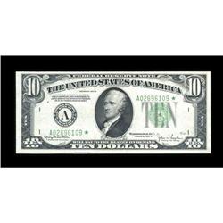 Fr. 2009-A* $10 1934D Federal Reserve Note. Choice Cris 