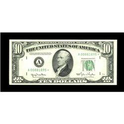 Fr. 2010-A* $10 1950 Federal Reserve Note. About Uncirc 