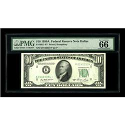 Fr. 2011-K* $10 1950A Federal Reserve Note. PMG Gem Unc 