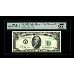 Fr. 2012-I* $10 1950B Federal Reserve Note. PMG Superb 