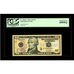 Fr. 2039-F* $10 2001 Federal Reserve Notes. Two Example 