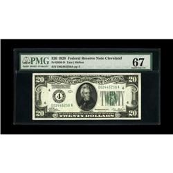 Fr. 2050-D $20 1928 Federal Reserve Note. PMG Superb Ge 