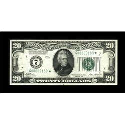Fr. 2050-G* $20 1928 Federal Reserve Note. Extremely Fi 