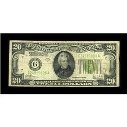 Fr. 2053-G $20 1928C Federal Reserve Note. Fine.Here is 