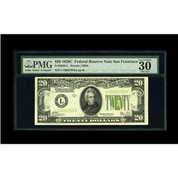 Fr. 2053-L $20 1928C Federal Reserve Note. PMG Very Fin 