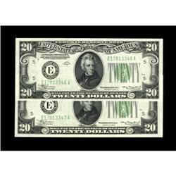 Fr. 2055-E/Fr. 2054-E $20 1934A /1934 Federal Reserve N 