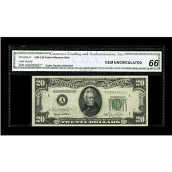 Fr. 2059-G* $20 1950 Federal Reserve Note. CGA Gem Unci 