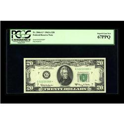Fr. 2066-G* $20 1963A Federal Reserve Note. PCGS Superb 