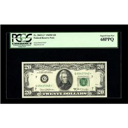 Fr. 2069-G* $20 1969B Federal Reserve Note. PCGS Superb 