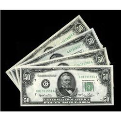 Four Chicago District Notes from the 1950''s:Fr. 2107-G 