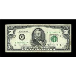Fr. 2116-E $50 1969B Federal Reserve Note. Extremely Fi 