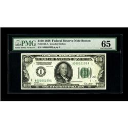 Fr. 2150-A $100 1928 Federal Reserve Note. PMG Gem Unci 