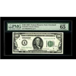 Fr. 2150-D $100 1928 Federal Reserve Note. PMG Gem Unci 