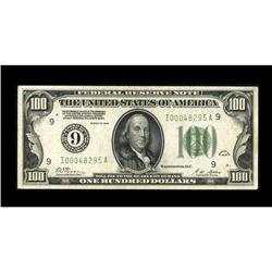 Fr. 2150-I $100 1928 Federal Reserve Note. XF-AU 