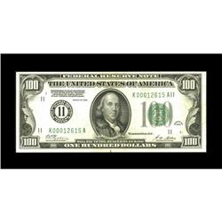 Fr. 2150-K $100 1928 Federal Reserve Note. Choice About 