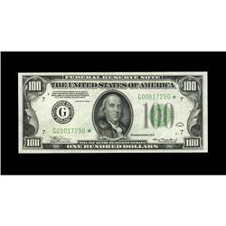 Fr. 2152-G* $100 1934 Federal Reserve Note. Choice Cris 
