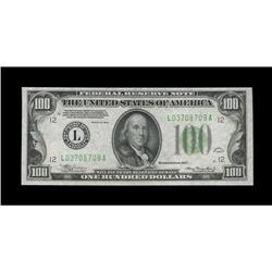 Fr. 2152-L $100 1934 DGS Federal Reserve Note. Very Cho 