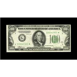 Fr. 2153-G* $100 1934A Mule Federal Reserve Note. Extre 