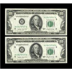 Fr. 2160-H $100 1950C Federal Reserve Note. Choice Abou 