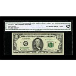 Fr. 2164-D* $100 1969 Federal Reserve Note. CGA Gem Unc 