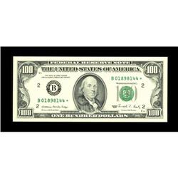 Fr. 2172-B* $100 1988 Federal Reserve Note. Gem Crisp U 