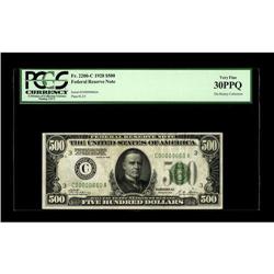 Fr. 2200-C $500 1928 Federal Reserve Note. PCGS Very Fi 