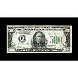 Fr. 2201-B $500 1934 Federal Reserve Note. Extremely Fi 