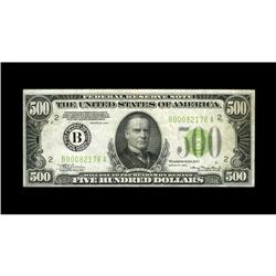 Fr. 2201-B $500 1934 Light Green Seal Federal Reserve N 
