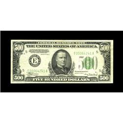 Fr. 2202-E $500 1934A Federal Reserve Note. Very Fine-E 