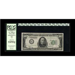 Fr. 2202-G $500 1934A Mule Federal Reserve Note. PCGS A 