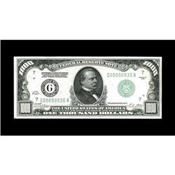 Fr. 2210-G $1000 1928 Federal Reserve Note. Choice Cris 
