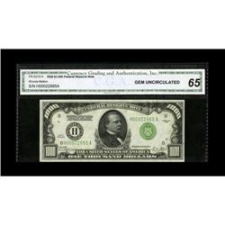 Fr. 2210-H $1000 1928 Federal Reserve Note. CGA Gem Unc 