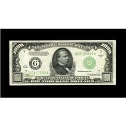 Fr. 2211-G $1000 1934 Federal Reserve Note. Choice Cris 