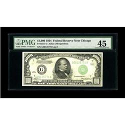 Fr. 2211-G $1000 1934 Federal Reserve Note. PMG Choice 