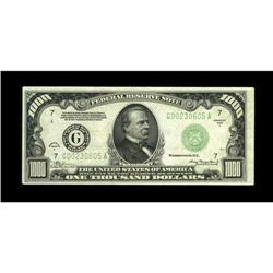 Fr. 2212-G $1000 1934A Federal Reserve Note. Extremely 