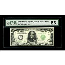 Fr. 2212-H $1000 1934A Federal Reserve Note. PMG About 