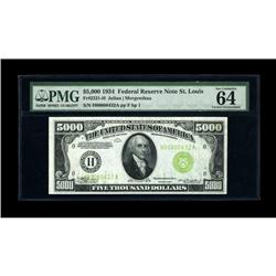 Fr. 2221-H $5000 1934 Federal Reserve Note. PMG Choice 