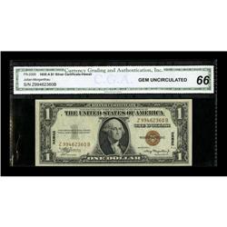 Fr. 2300 $1 1935A Hawaii Silver Certificate. CGA Gem Un 