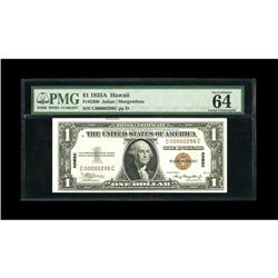 Fr. 2300 $1 1935A Hawaii Silver Certificate with low #2 