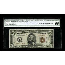 Fr. 2302 $5 1934A Hawaii Federal Reserve Note. CGA Gem 