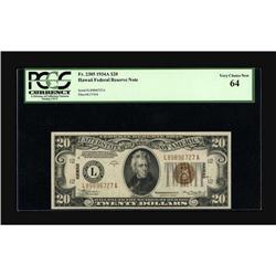 Fr. 2305 $20 1934A Hawaii Federal Reserve Note. PCGS Ve 