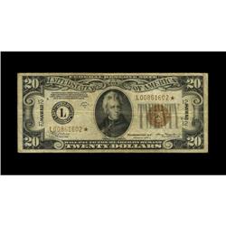 Fr. 2305* $20 1934A Hawaii Federal Reserve Note. Very F 
