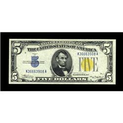 Fr. 2307 $5 1934A North Africa Silver Certificate. Gem 