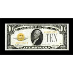 Fr. 2400 $10 1928 Gold Certificate. Very Choice Crisp U 