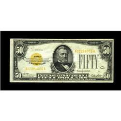 Fr. 2404 $50 1928 Gold Certificate. Very Fine+.A nice c 